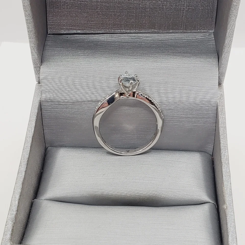 Marquise Cut Aquamarine Solitaire Ring